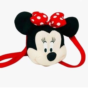 Disney Minnie Mouse Big Bow Plush Head Purse